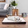 Dog Bed - Charcoal Infused Foam Pet Bed with Plush Cover - Egg-Crate Style Floor Mat with Nonslip Base for Dogs up to 65lbs by PETMAKER (Brown) - 2 of 4