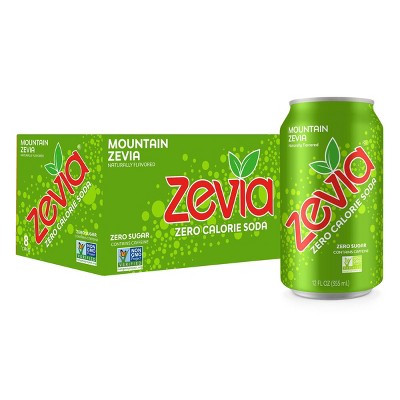 Zevia Mountain Zero Calorie Soda - 8pk/12 fl oz Cans
