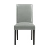 Set of 2 Pia Faux Leather Dining Side Chairs Gray: Upholstered, Nailhead Trim - Picket House Furnishings - 3 of 4