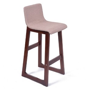 Modern Home Chelsea Contemporary Wood/Fabric Barstool - 1 of 2