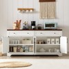 TIRAMISUBEST 61" TV stand for living room, multifunctional combination TV stand, large capacity storage cabinet - 3 of 4