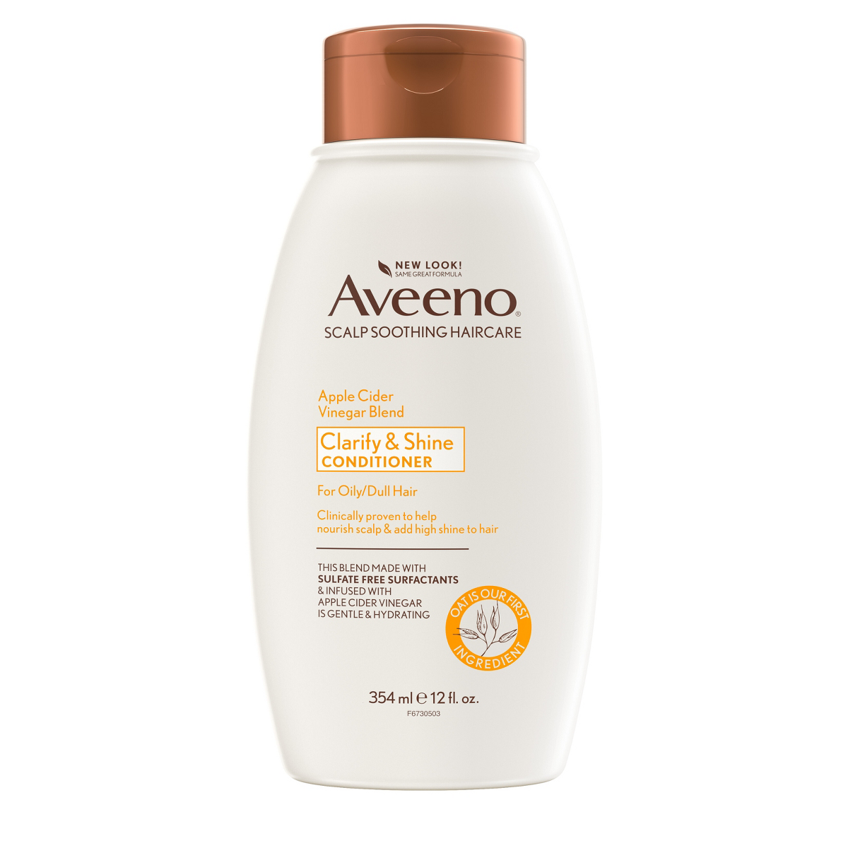 Aveeno Scalp Soothing Apple Cider Vinegar Blend Clarify & Shine Conditioner 12 fl oz product package