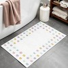HomeRoots 32" White Purple And Pink Cotton Polka Dots Bath Rug - 2 of 4