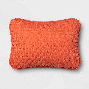 Standard Jersey Quilted Pillow Sham Mango - ? - Room Essentials , Orange