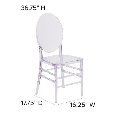 Crystal Clear Stacking Plastic Florence Chair