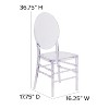 Emma and Oliver Crystal Ice Stacking Chair with Elongated Oval Back - 4 of 4