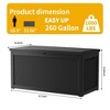 FURNIinspire Deck Boxes Outdoor Storage Box, Outdoor Deck Storage Box, Lockable Patio And Garden Furniture Container, Weather-Resistant Deck Box - 4 of 4