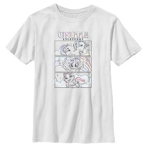 Boy's My Little Pony: Friendship is Magic Generations Unite Everypony Panels T-Shirt - 1 of 4