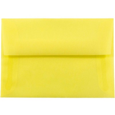 JAM Paper 4Bar A1 Translucent Vellum Invitation Envelopes 3.625x5.125 Prim YW 1591616
