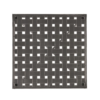 Petra Black Iron Square Outdoor Side Table