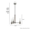 Hunter Fans 20.75" River Mill Ceiling Light Brushed Nickel Finish - 3 Bulb Chandelier for Modern Rustic Spaces - 2 of 4