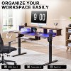 SinCiDo Height Adjustable Electric Standing Desk with Charging Station, 60" Sit Stand Up Computer Home Office Desk with LED Lights - 4 of 4