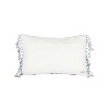 14x22 Hand Woven Blue Striped Filled Lumbar Pillow by Foreside Home & Garden - 4 of 4
