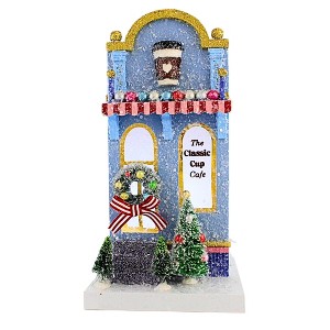 Cody Foster 11.5 Inch The Classic Cup Cafe Christmas Building , Lightweight Christmas Decor Nostalgic Vintage Style (1PC) - 1 of 4