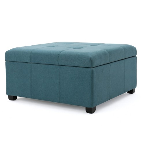 Teal store ottoman target