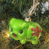 Cody Foster 2.0 Inch Retro Pig Kitsch Easter Spring Flowers Tree Ornaments - 3 of 3