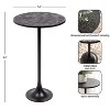 Kate and Laurel Baronet Round Metal Table, 14x14x24, Black - 2 of 4