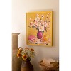Wall Art – Yellow Framed Still Life Painting with Flowers and Fruit by Kalalou - 4 of 4