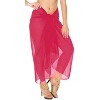 LA LEELA Womens Swim Cover Up Beach Wraps Long Sheer Bathing Suit Beachwear Sarong Coverups Summer Bikini Coverup for Women One Size Pink, Solid - 3 of 4