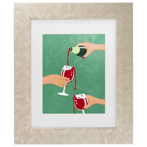 Trademark Fine Art - Raissa Oltmanns  Cheers Girls Matted Framed Art - 1 of 4