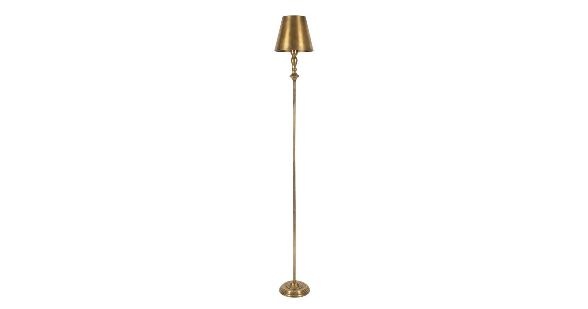Kalalou Antique Gold Floor Lamp With Metal Shade