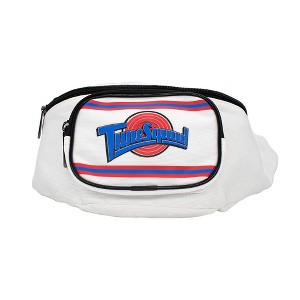 Looney Tunes Bag, Fanny Pack, Tune Squad Logo, White Blue Red, Canvas - 1 of 4