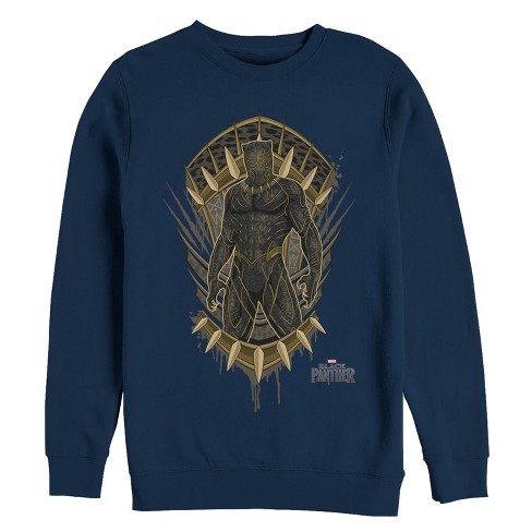 Men's Marvel Black Panther 2018 Claw Crest Sweatshirt - Navy Blue - 2x ...