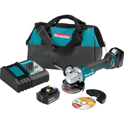 Makita XAG04T 18V LXT Lithium-Ion Brushless Cordless 4-1/2 in. / 5 in. Cut-Off/Angle Grinder Kit (5.0Ah)