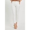 Women's High Rise Tummy Control Raw Hem Straight Jeans - RISEN - 2 of 4