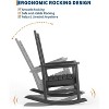 homfan Outdoor Adirondack Rocking Chair, All Weather HDPE Fire Pit Chair with Wide Back, Outdoor Lounger Rocking Fire Pit Chair - 4 of 4