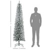NicBex 7ft Snow Flocked Artificial Christmas Tree with 405 Branch Tips and Metal Base for Home Office - 2 of 4