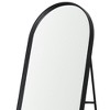 HomeRoots 67" Black Metal Oval Freestanding Tilting Geometric Framed Standing Mirror - 4 of 4