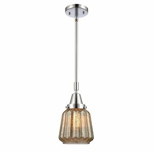 Chatham - 1 Light Stem Hung Mini Pendant In Art Deco Style-9.13 Inches Tall and 7 Inches Wide - 1 of 1