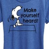 Women's - Peanuts - Make Yourself Heard Short Sleeve Graphic T-Shirt - 2 of 4