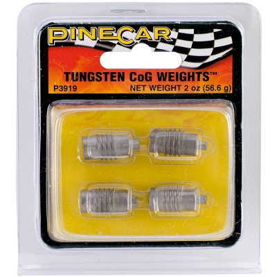 Pine Car Derby Weights 2oz-Tungsten Center of Gravity