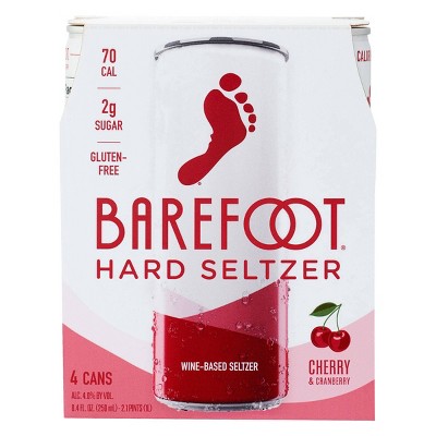 Barefoot Wine Hard Seltzer Cherry & Cranberry - 4pk/250ml Cans