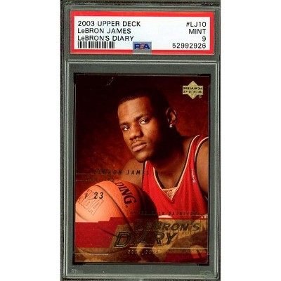 LeBron James Rookie Card 2003-04 Upper Deck Diary #LJ10 PSA 9