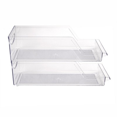 Mind Reader Acrylic Soda Can Holder 2 Pack, Clear