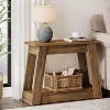 Tribesigns Wood End Table, Small Side Table with 2 Storage Shelves - 4 of 4