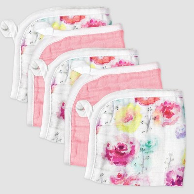 Image of Honest Baby 5pk Washcloth - Pink