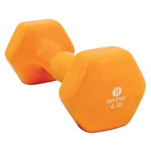 Body Sport Vinyl Coated Dumbbell Weight, Strength Training Equipment for Home Gym - 1 of 4