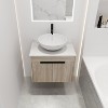 Vynxaria 24 in. Single Elevated White Oak Plywood Bath Vanity with White Slate Basin Top KD-PACKING Ready to Assemble - 3 of 4