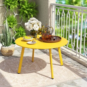 GRANDPATIO 27.5 '' Outdoor Round Steel Coffee Table - 1 of 4
