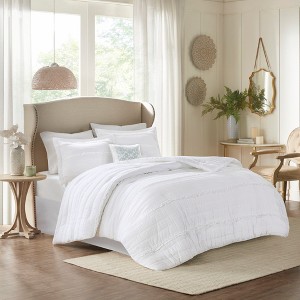 NicBex 5 PCS Microfiber Ruffled Comforter Set,Bedding Comforter Sets with Quilted Detail,Decorative Pillow,Bed Skirt,Sham,Machine Washable - 1 of 4