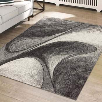 Luxe Weavers Spiral Abstract Area Rug