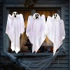 Joyfy 3Pcs Halloween Hanging Ghosts Outdoor Decorations, 27.5in White Flying Ghost Halloween Party Decor for Front Yard Patio Lawn Garden Trees - 2 of 4