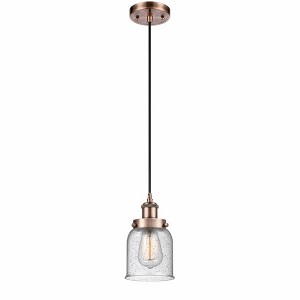 Bell - 1 Light Cord Hung Mini Pendant In Industrial Style-10 Inches Tall and 5 Inches Wide - 1 of 1