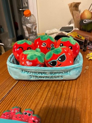 Emotional Support Strawberries 5pc Plush Set