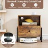 Resenkos Charging Station Nightstand,Built-In Power Outlet+Drawer, Multifunctional Sofa Side Table for Living Room/Bedroom,Rustic Brown - 4 of 4