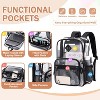 Clear Backpack Heavy Duty – Transparent School Bag with Wide Shoulder Straps, Stadium Approved See Through Plastic Backpack for Sports & Concerts - 4 of 4